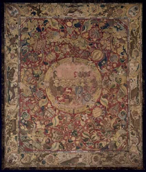Alliance Tapestry with the Coat of Arms of Zollern-Zimmern for Count Eitelfriedrich I of Hohenzollern-Hechingen and Sybilla of Zimmern